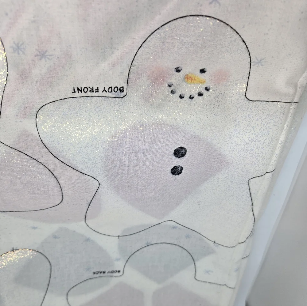 NOS Daisy Kingdom Frosty Star Garland Pattern Fabric Holiday Christmas
